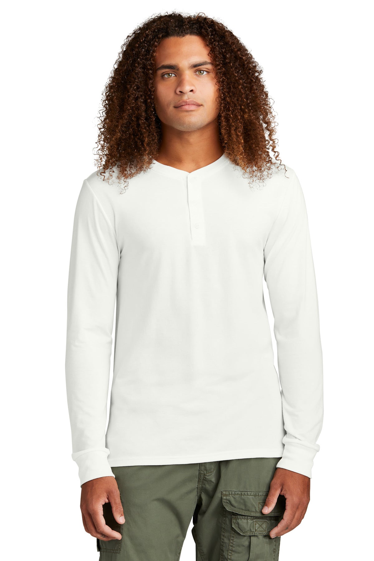 District® Perfect Tri® Long Sleeve Henley - Natural - XS