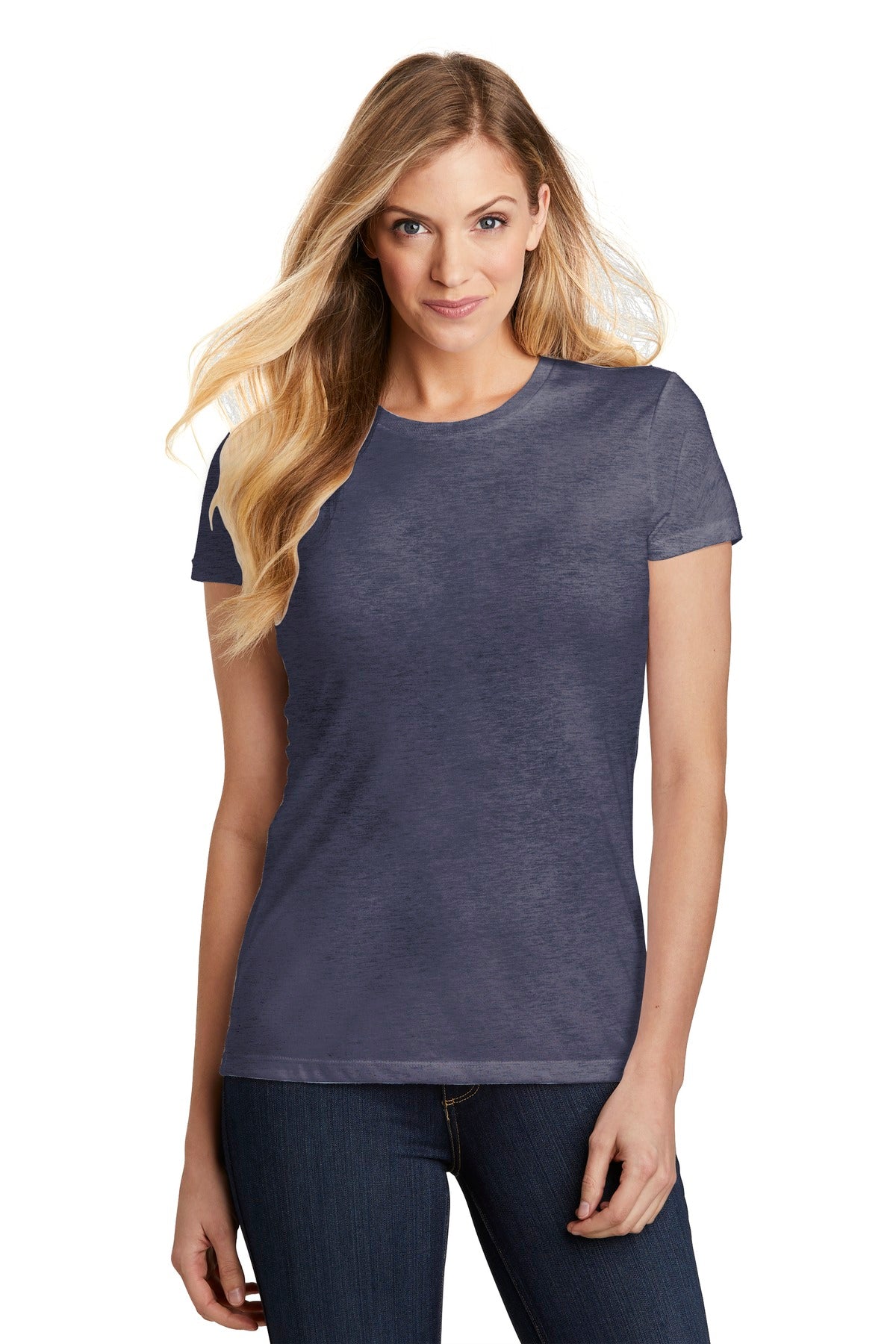 District ® Women’s Fitted Perfect Tri ® Tee - Navy Frost - XS