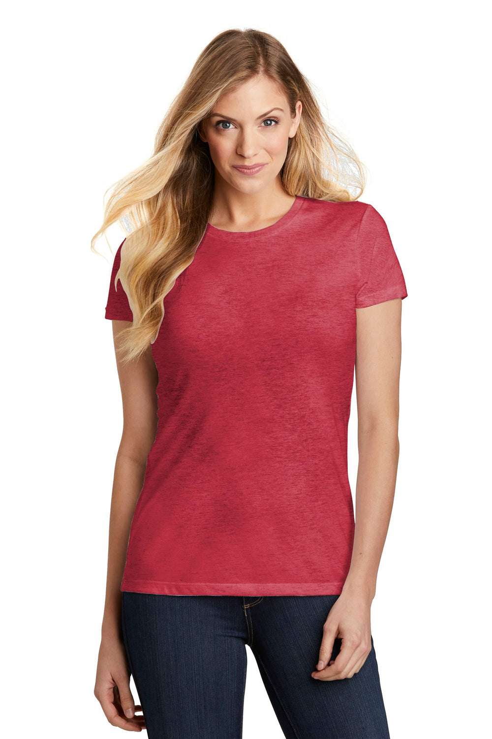 District ® Women’s Fitted Perfect Tri ® Tee - Red Frost - XS