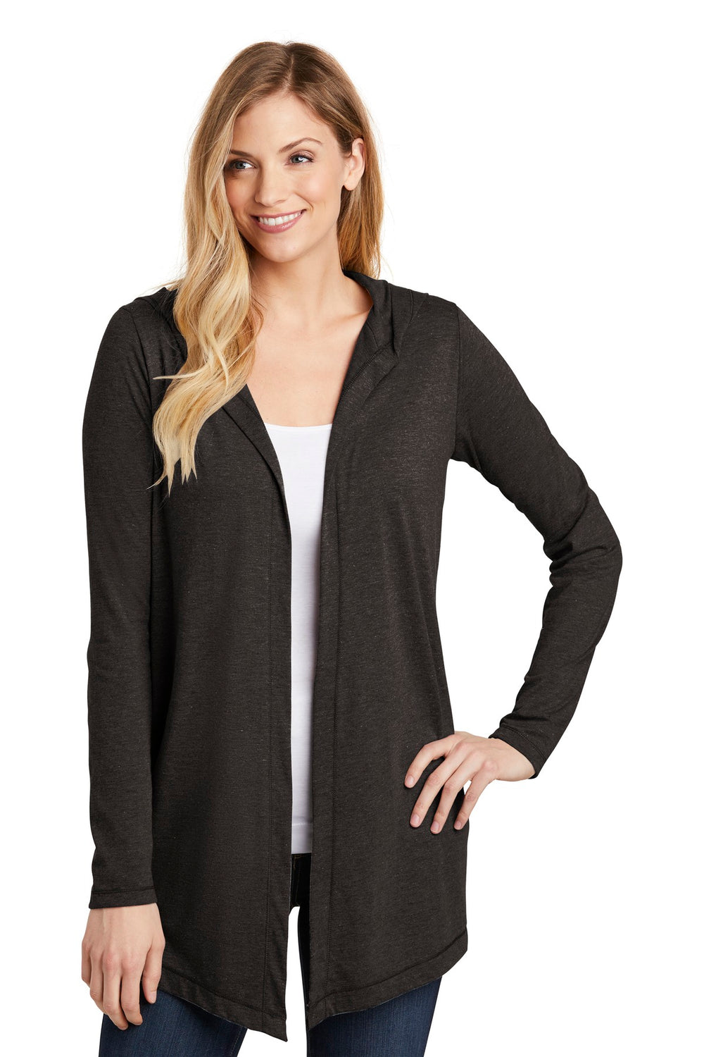 District ® Women’s Perfect Tri ® Hooded Cardigan - Black Frost - XS