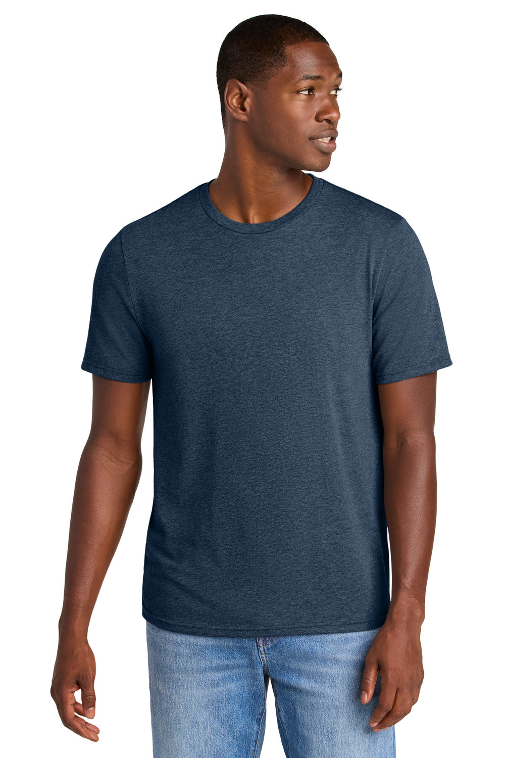 District® Perfect Weight® CVC Tee - Heathered Navy - XS