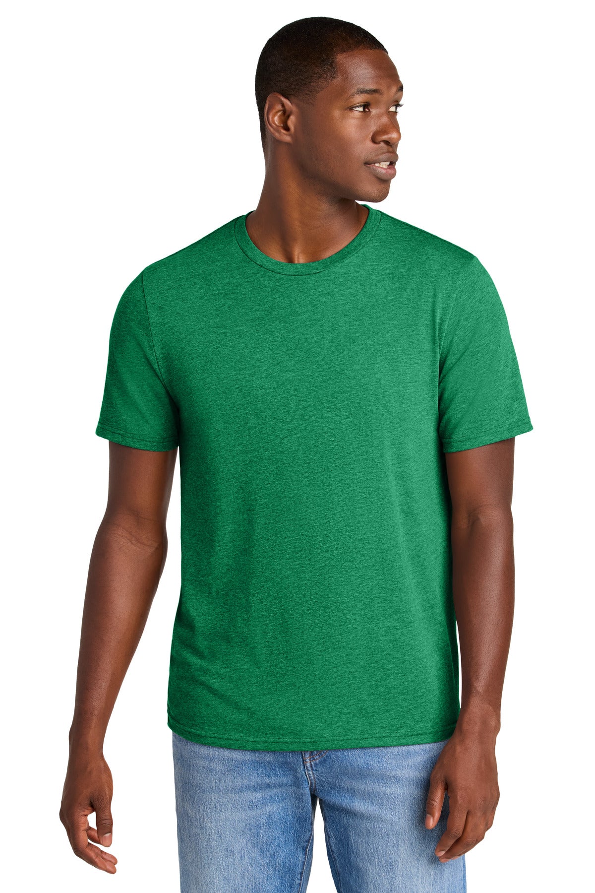District® Perfect Weight® CVC Tee - Meadow Green Heather - XS