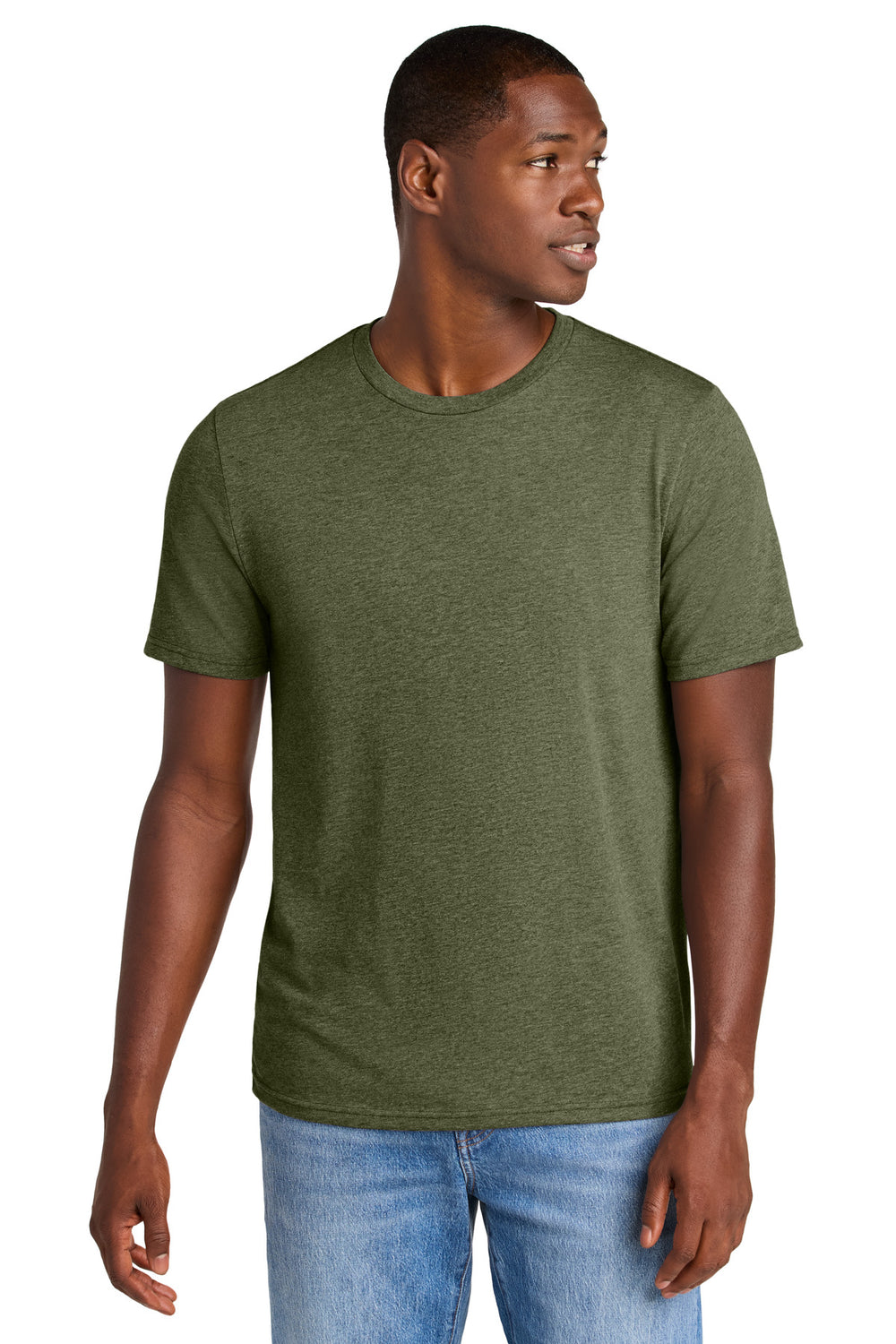District® Perfect Weight® CVC Tee - Military Green Heather - XS