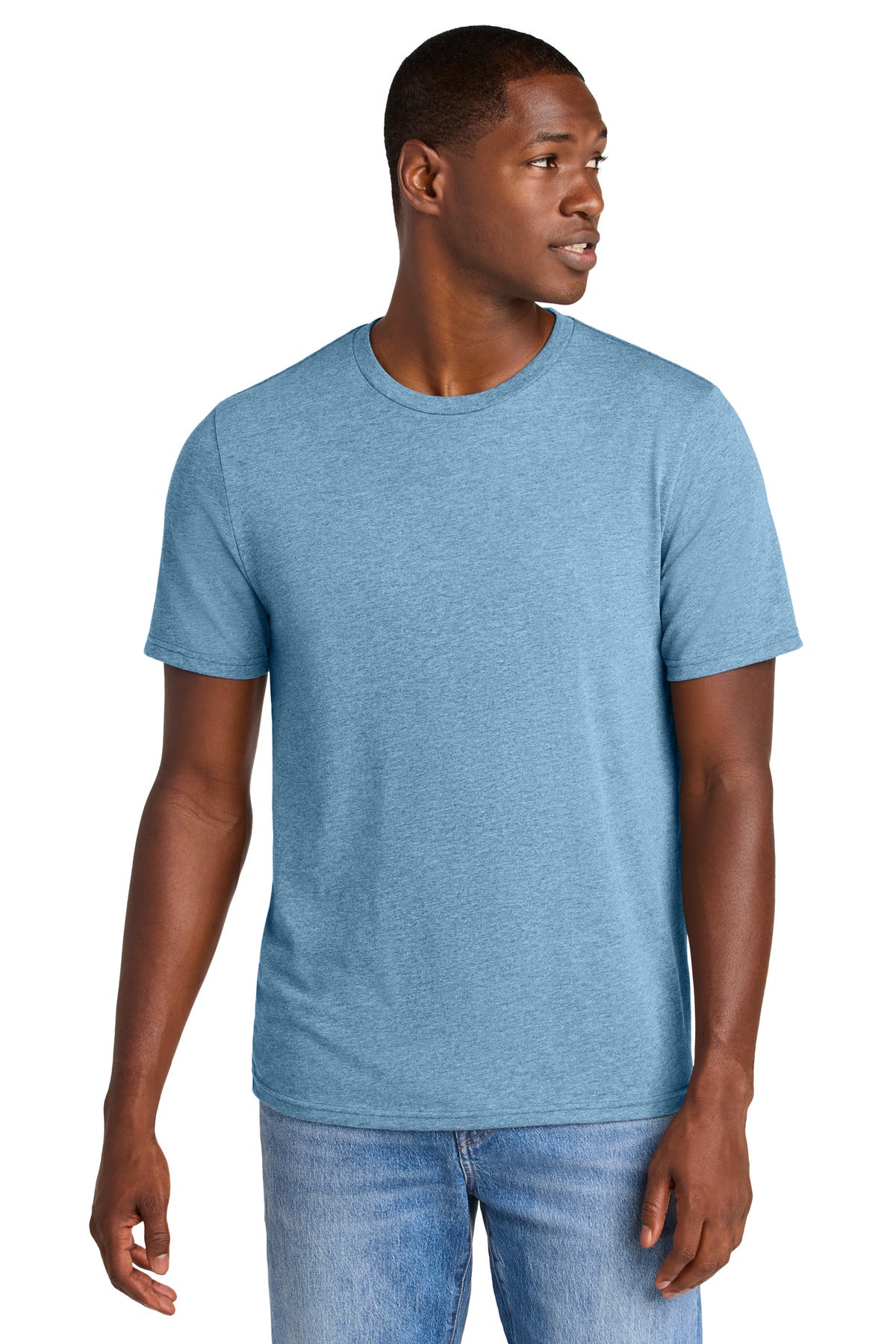 District® Perfect Weight® CVC Tee - Tundra Blue Heather - XS