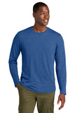District® Perfect Weight® CVC Long Sleeve Tee - Heathered Deep Royal - XS