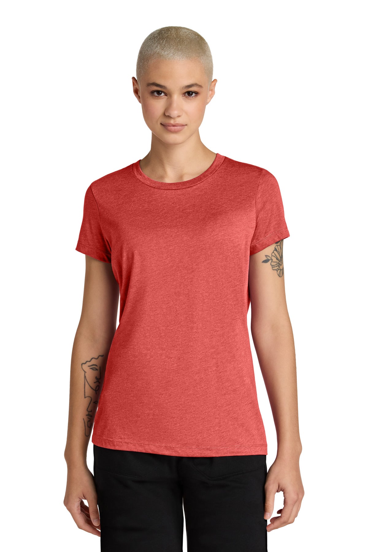 District® Women’s Perfect Weight® CVC Tee - Geranium Heather - XS