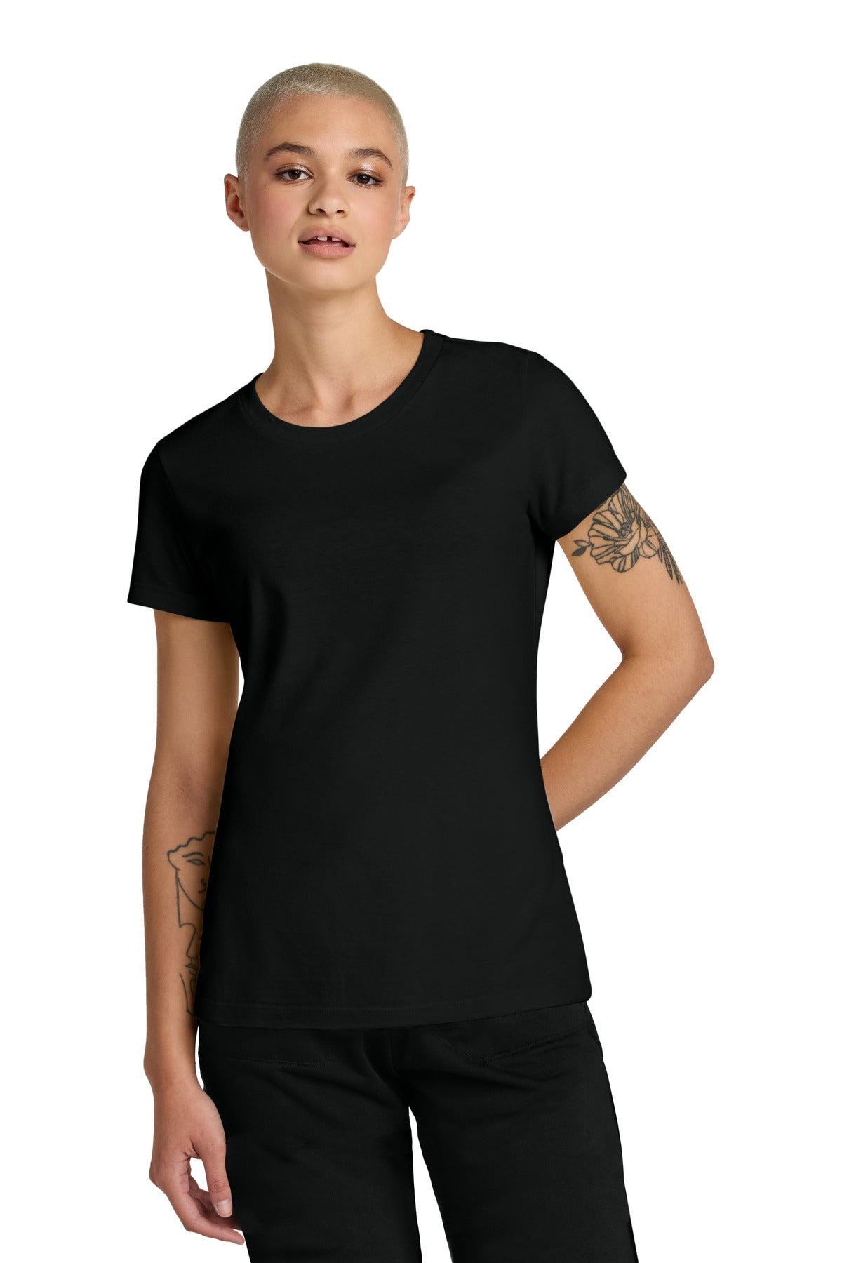 District® Women’s Perfect Weight® CVC Tee - Jet Black - XS