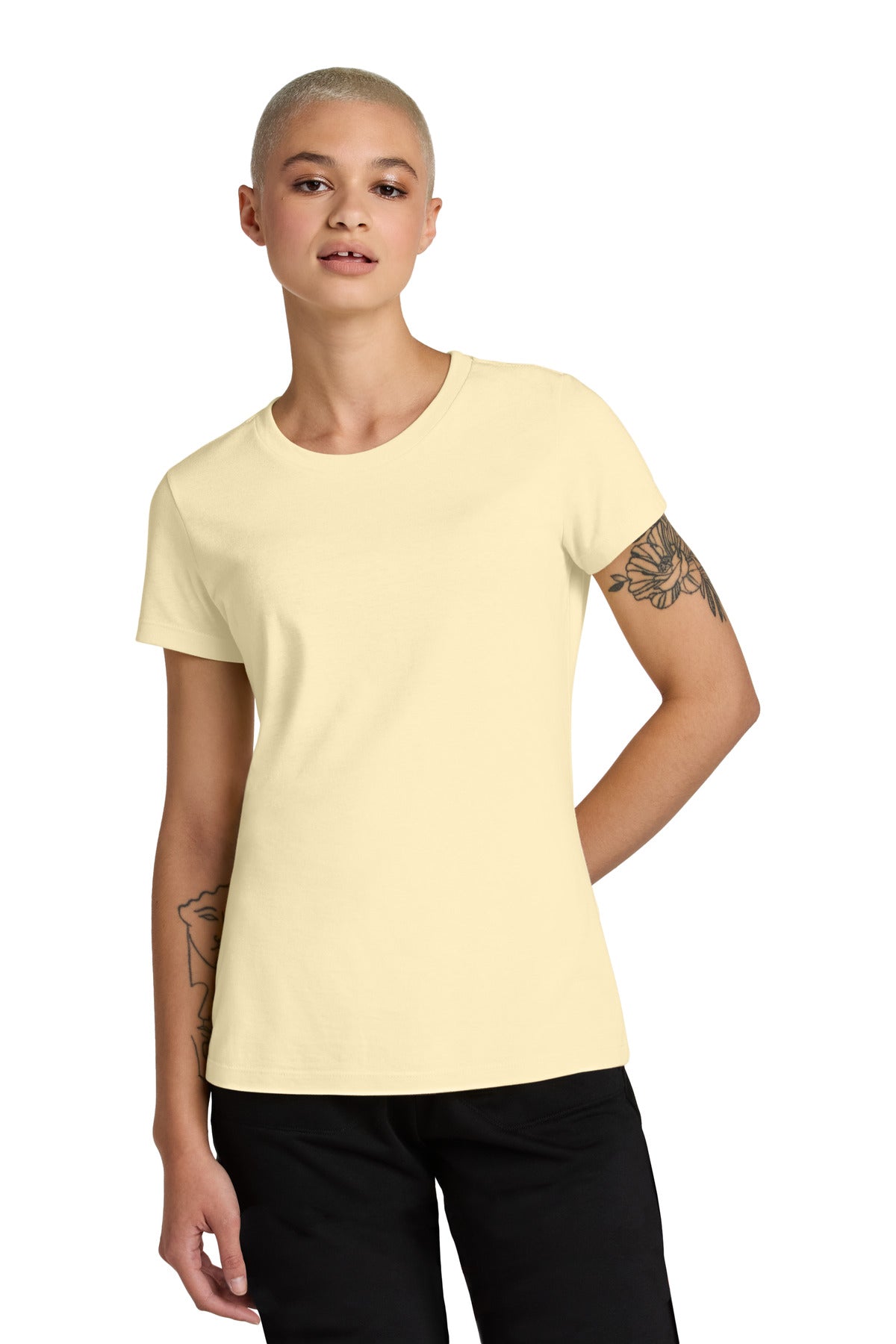District® Women’s Perfect Weight® CVC Tee - Soft Yellow - XS