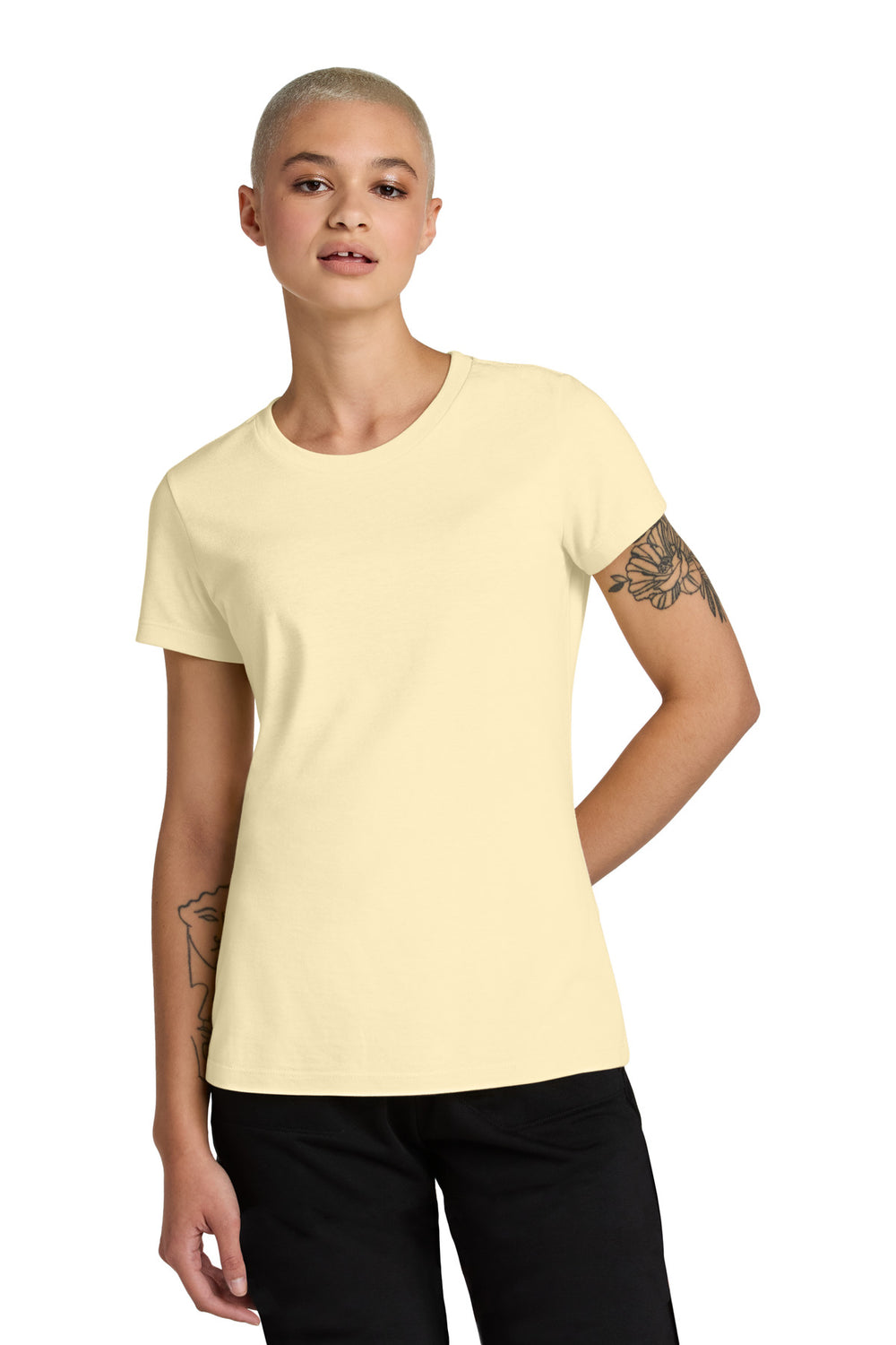 District® Women’s Perfect Weight® CVC Tee - Soft Yellow - XS