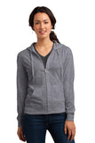 District ® Women’s Fitted Jersey Full-Zip Hoodie - Dark Heather Grey - XS