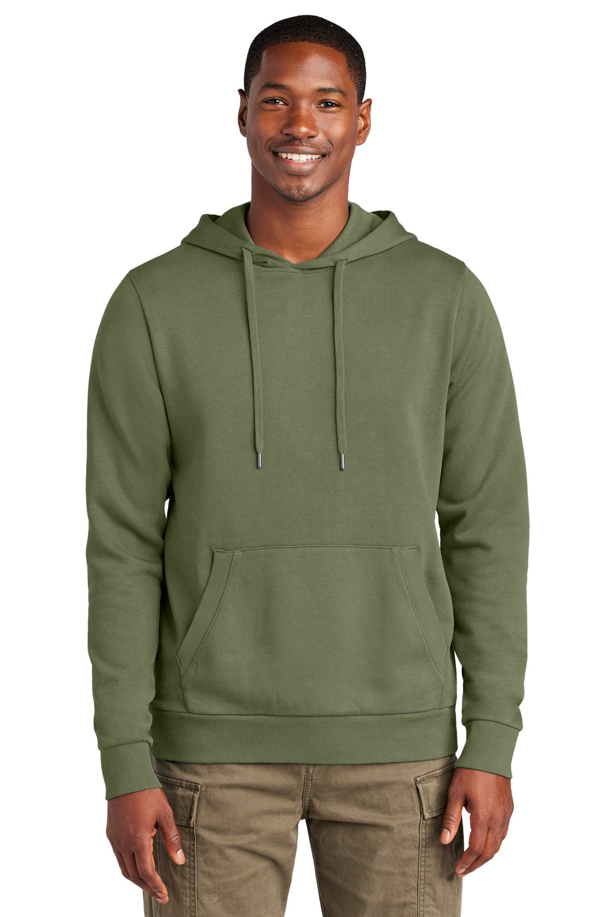District Wash™ Fleece Hoodie - Olive Drab Green - XS