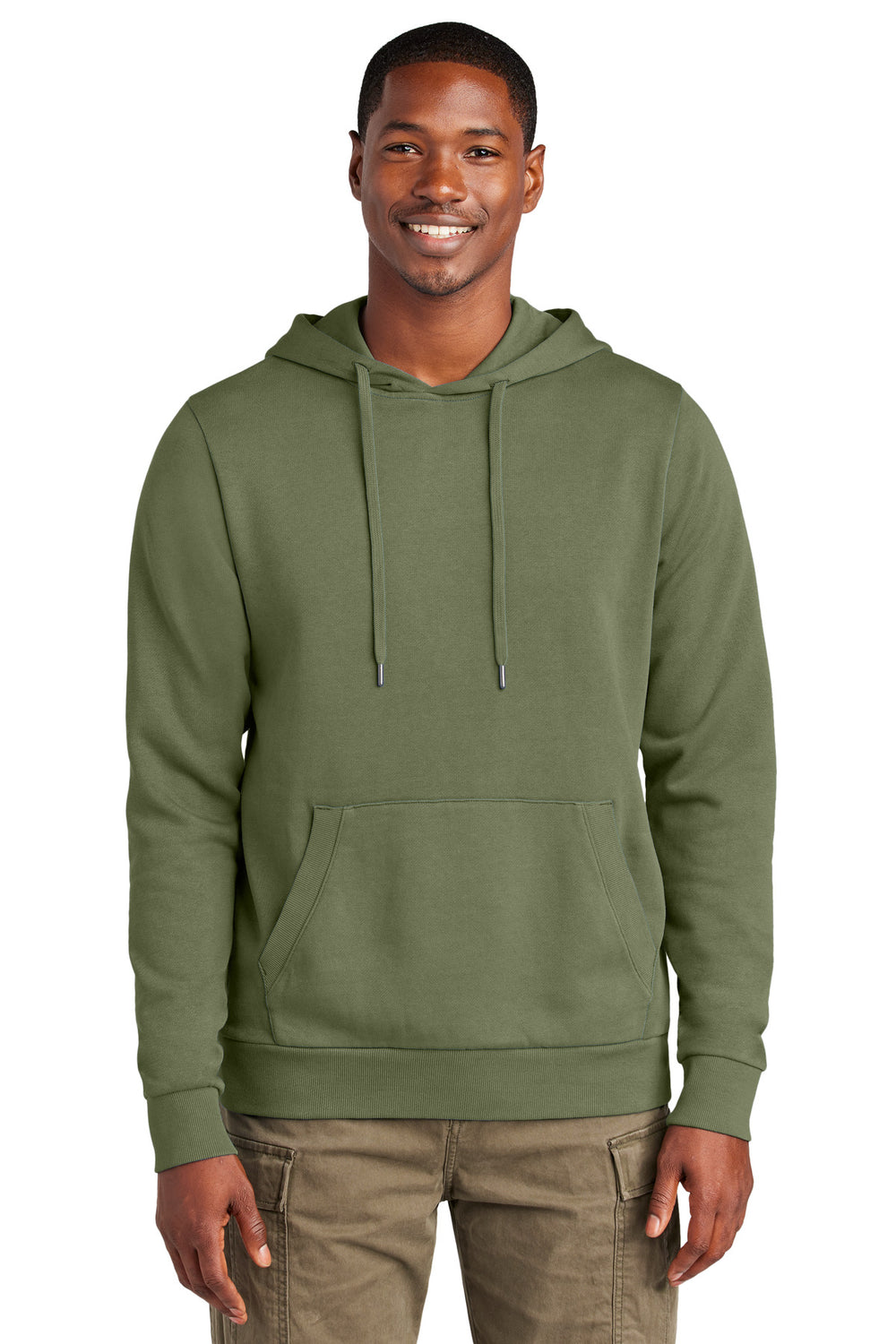 District Wash™ Fleece Hoodie - Olive Drab Green - XS