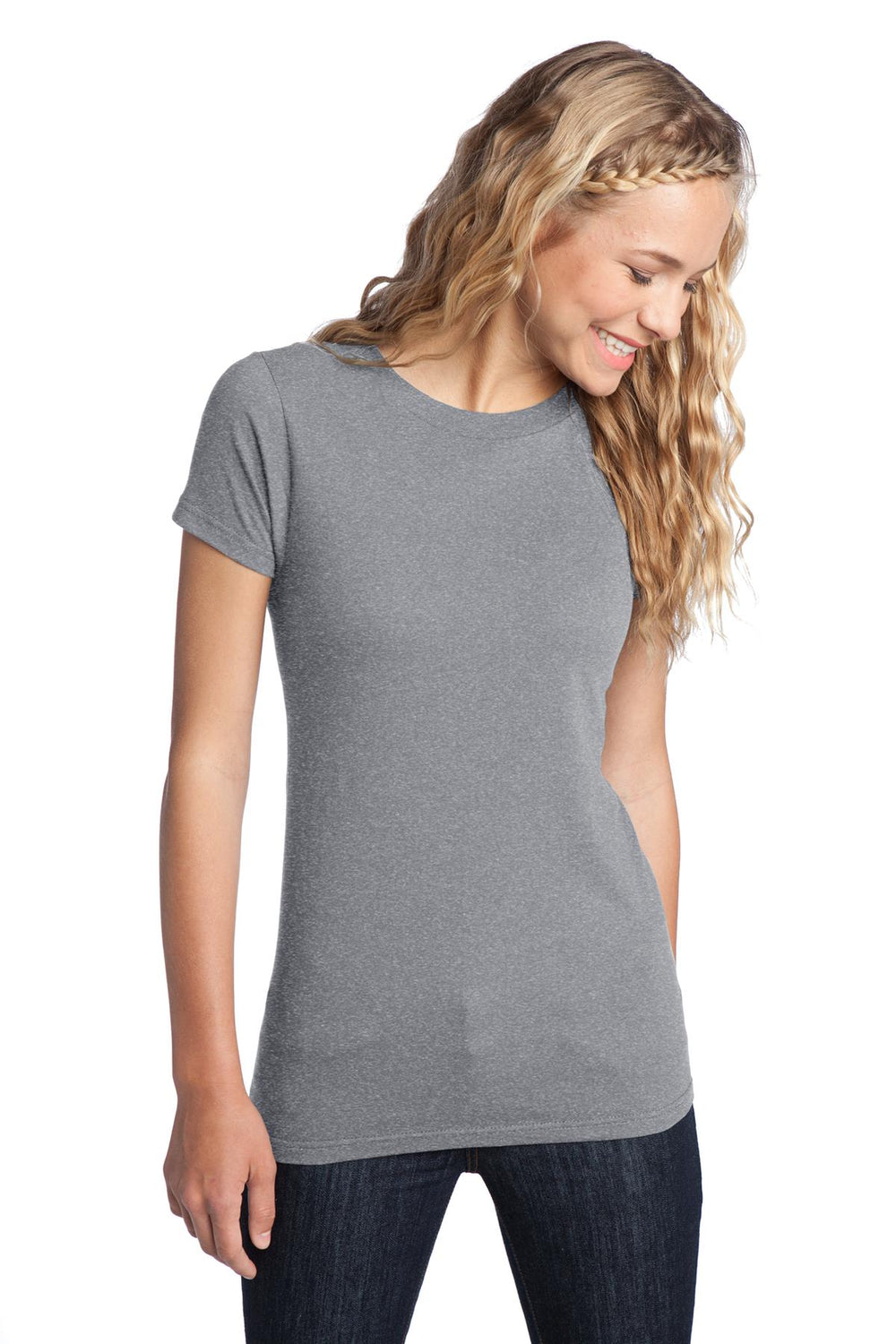 District ® Women’s Fitted The Concert Tee ® - Heather Grey - XS