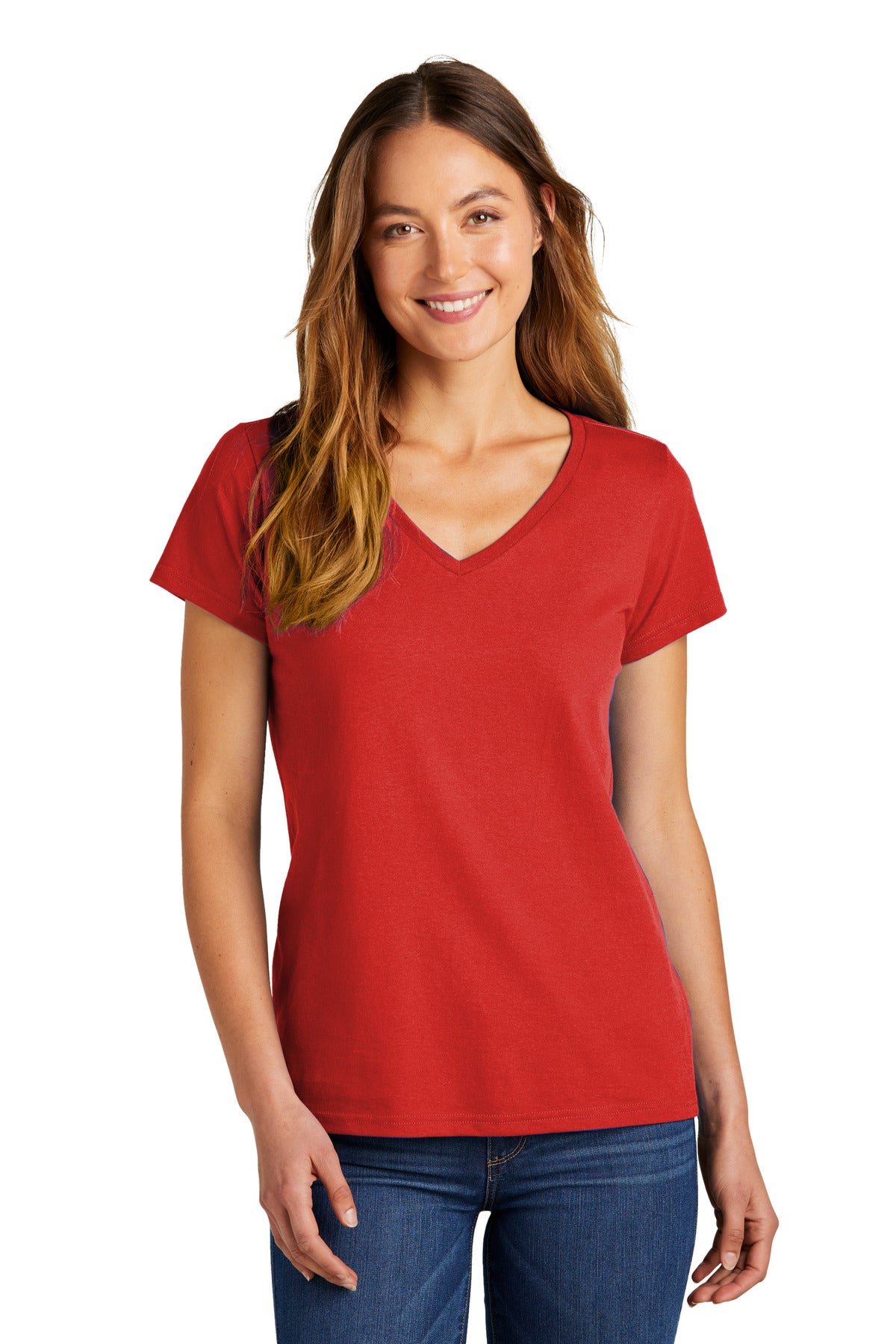 District® Women’s The Concert Tee® V-Neck - New Red - XS
