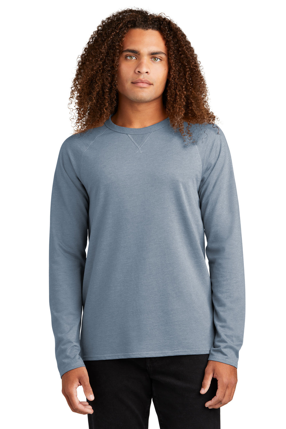 District® Featherweight French Terry™ Long Sleeve Crewneck - Flint Blue Heather - XS