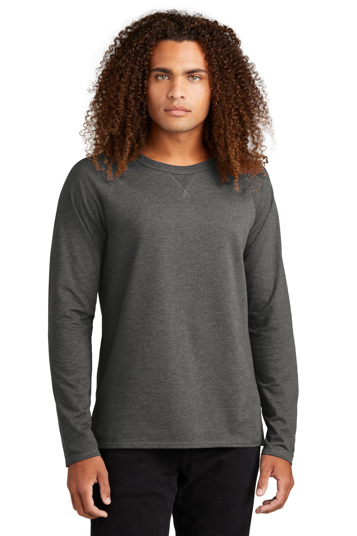 District® Featherweight French Terry™ Long Sleeve Crewneck - Washed Coal - XS