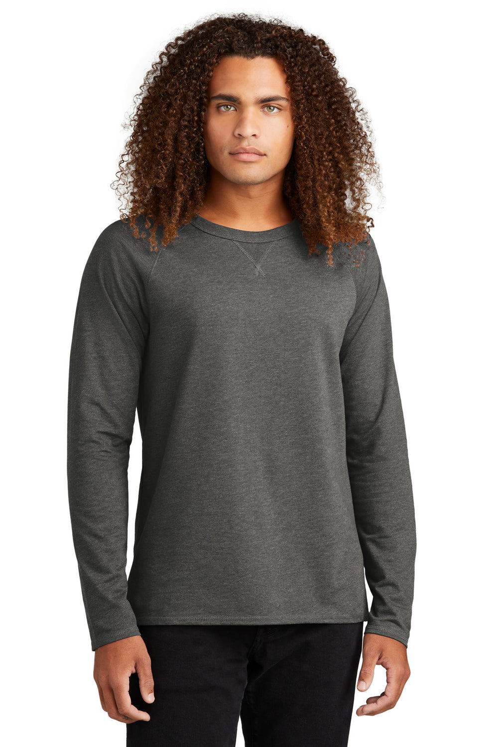 District® Featherweight French Terry™ Long Sleeve Crewneck - Washed Coal - XS