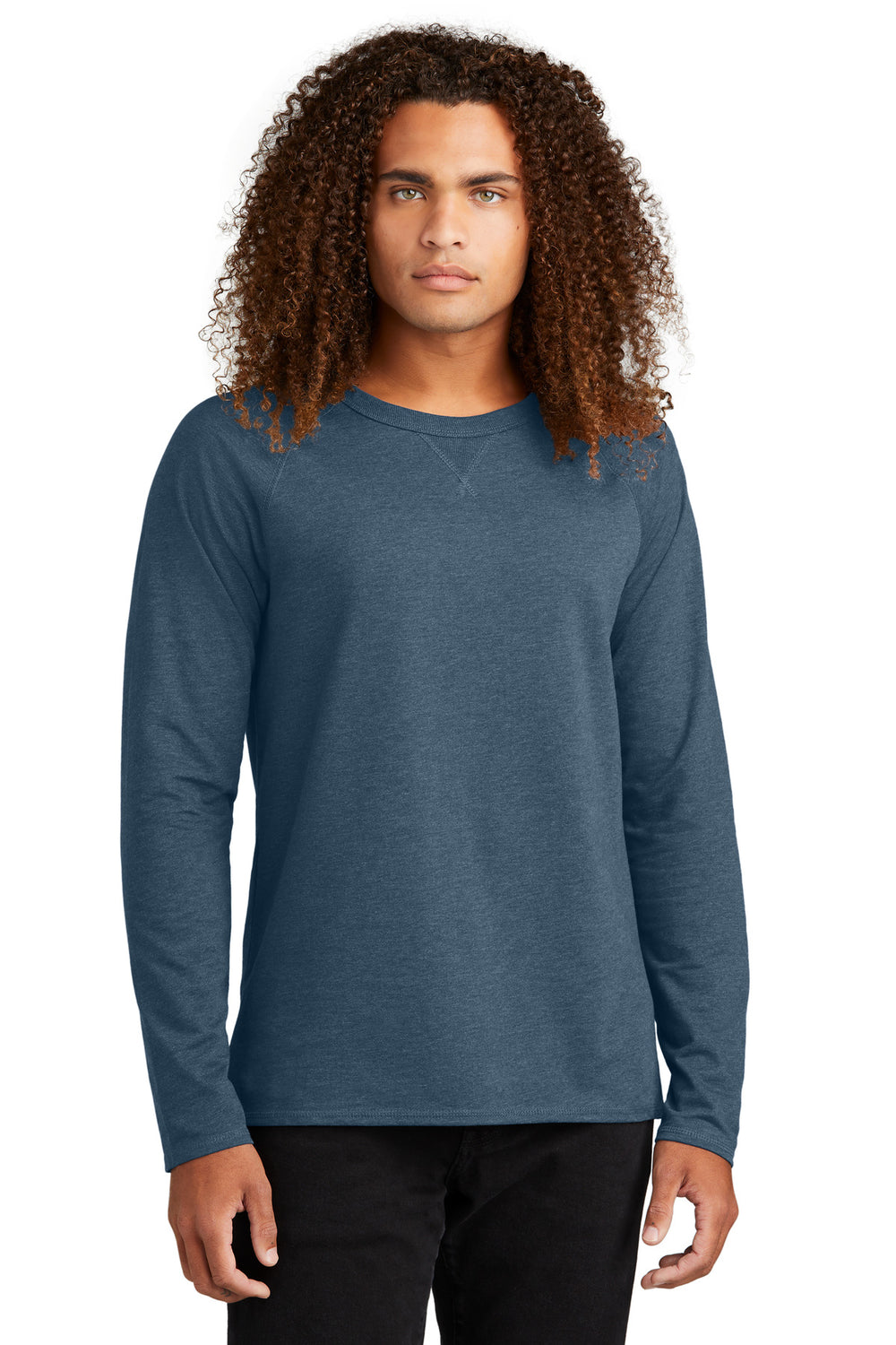 District® Featherweight French Terry™ Long Sleeve Crewneck - Washed Indigo - XS