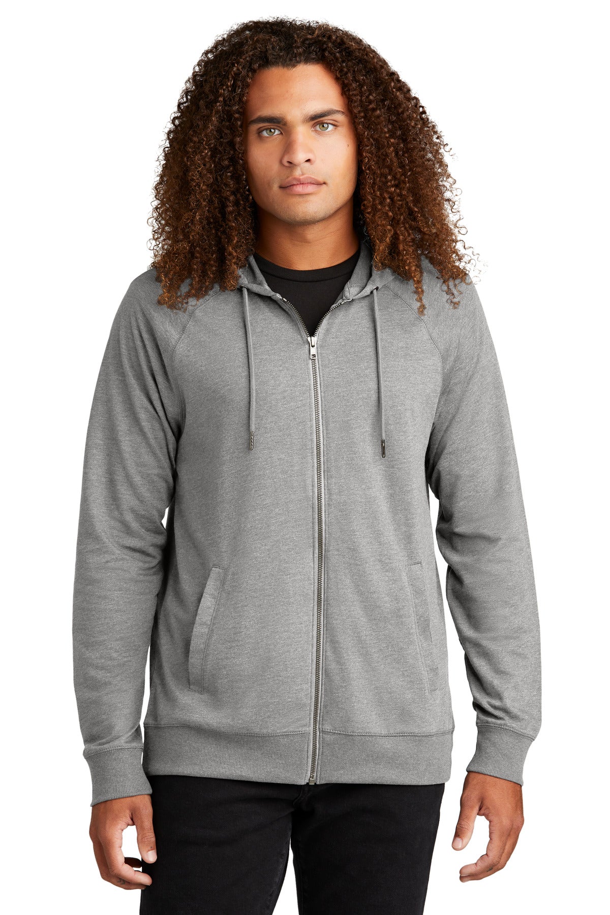 District® Featherweight French Terry™ Full-Zip Hoodie - Light Heather Grey - XS
