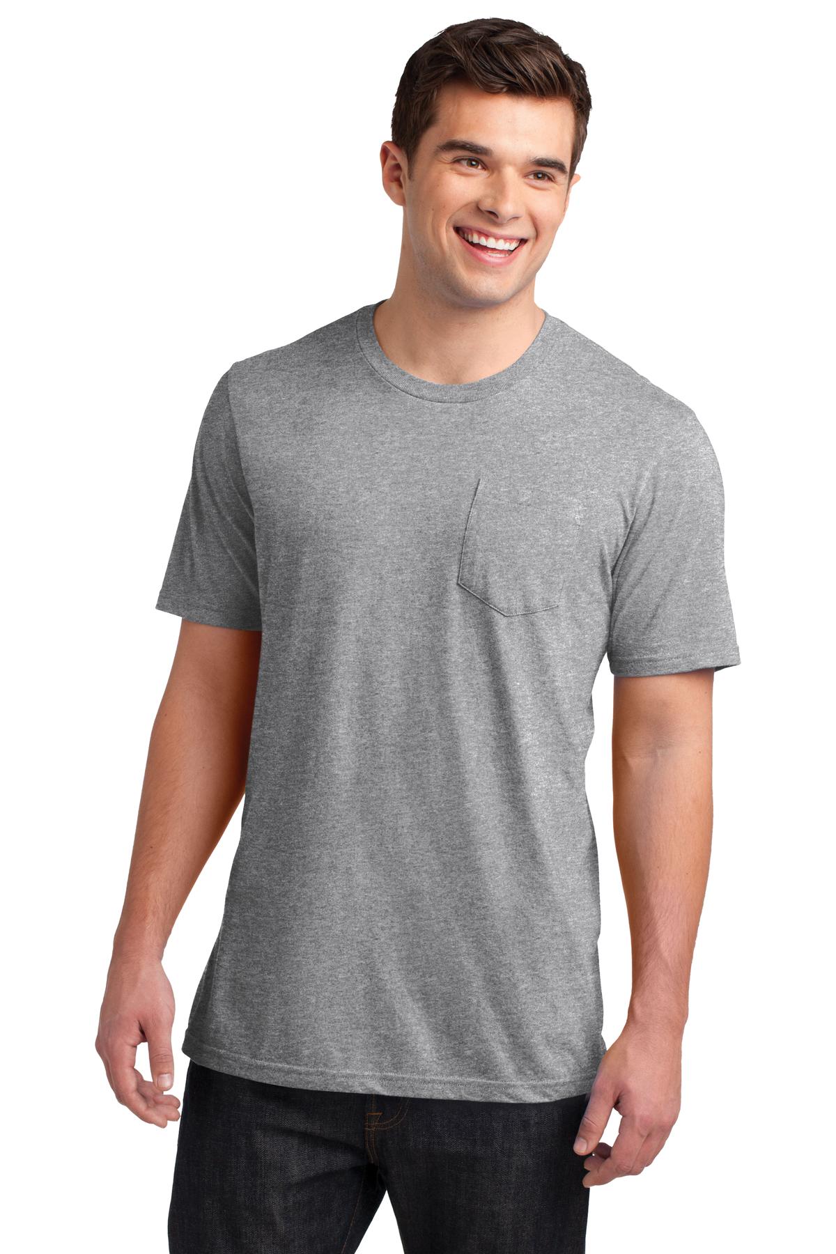 District ® Very Important Tee ® with Pocket - Light Heather Grey - XS