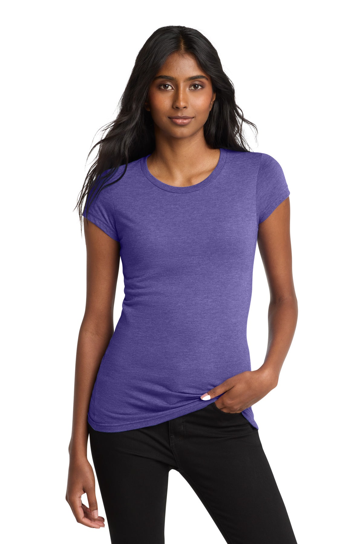 District ® Women’s Fitted Very Important Tee ® - Heathered Purple - XS