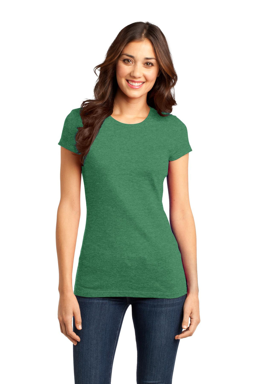 District ® Women’s Fitted Very Important Tee ® - Heathered Kelly Green - XS