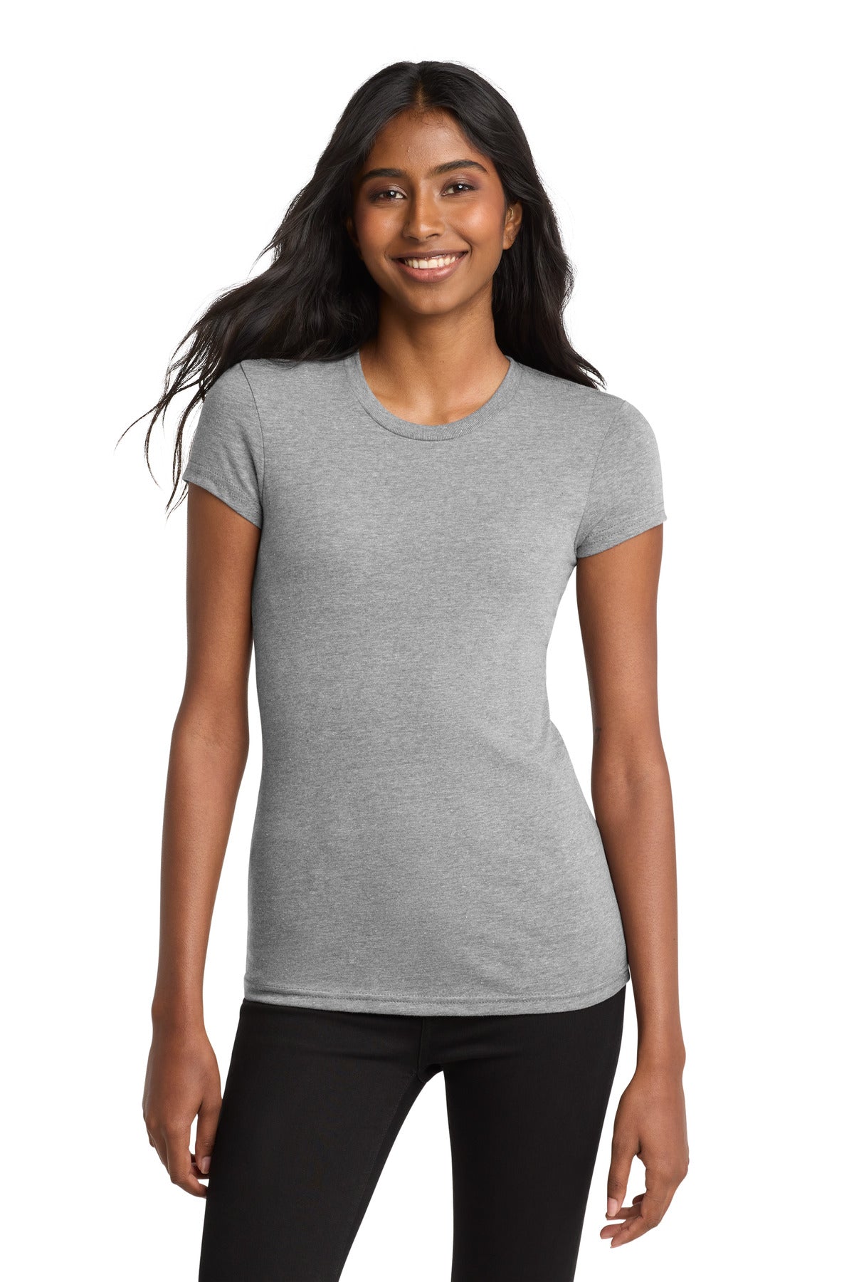 District ® Women’s Fitted Very Important Tee ® - Light Heather Grey - XS