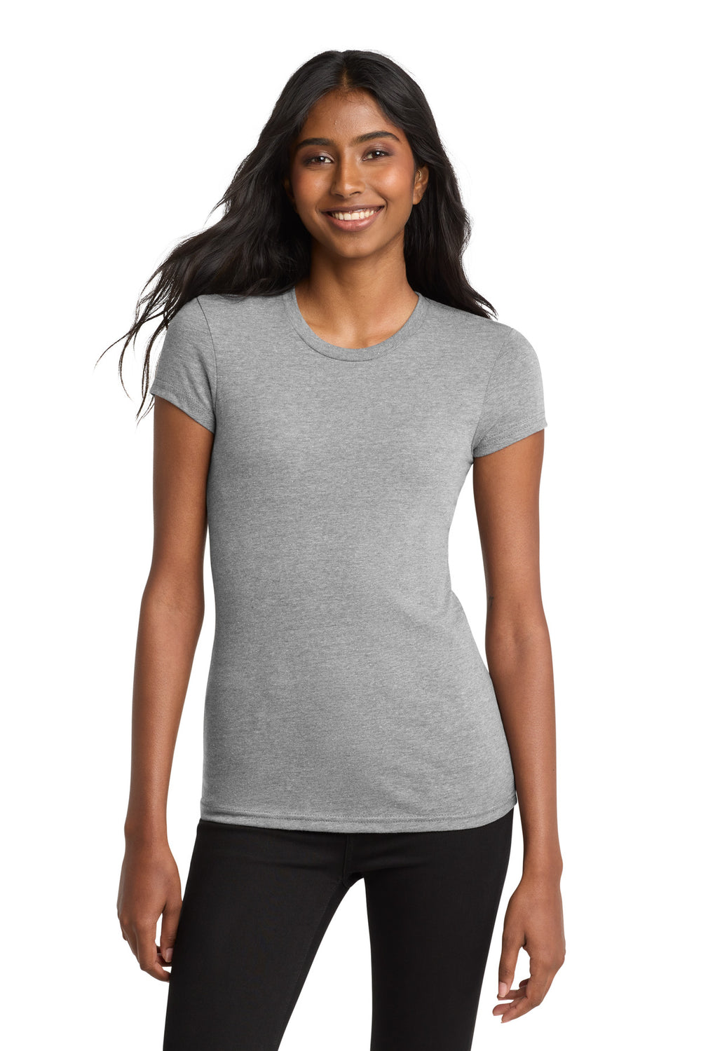 District ® Women’s Fitted Very Important Tee ® - Light Heather Grey - XS