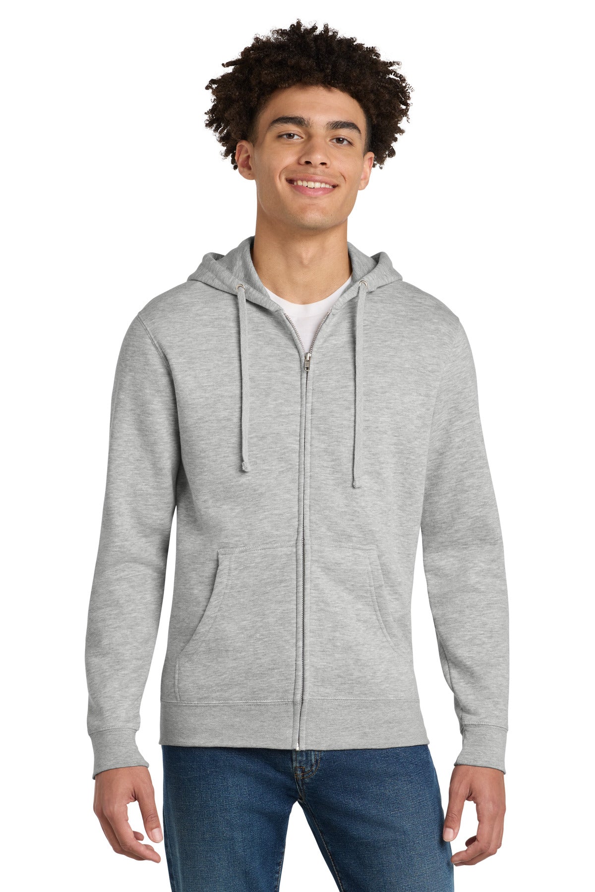 District® V.I.T.™ Fleece Full-Zip Hoodie - Light Heather Grey - XS