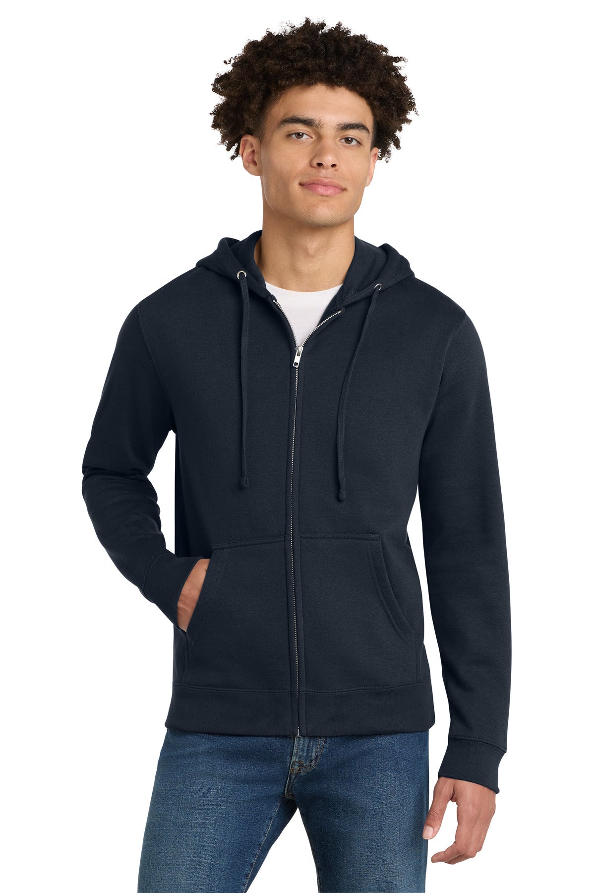 District® V.I.T.™ Fleece Full-Zip Hoodie - New Navy - XS