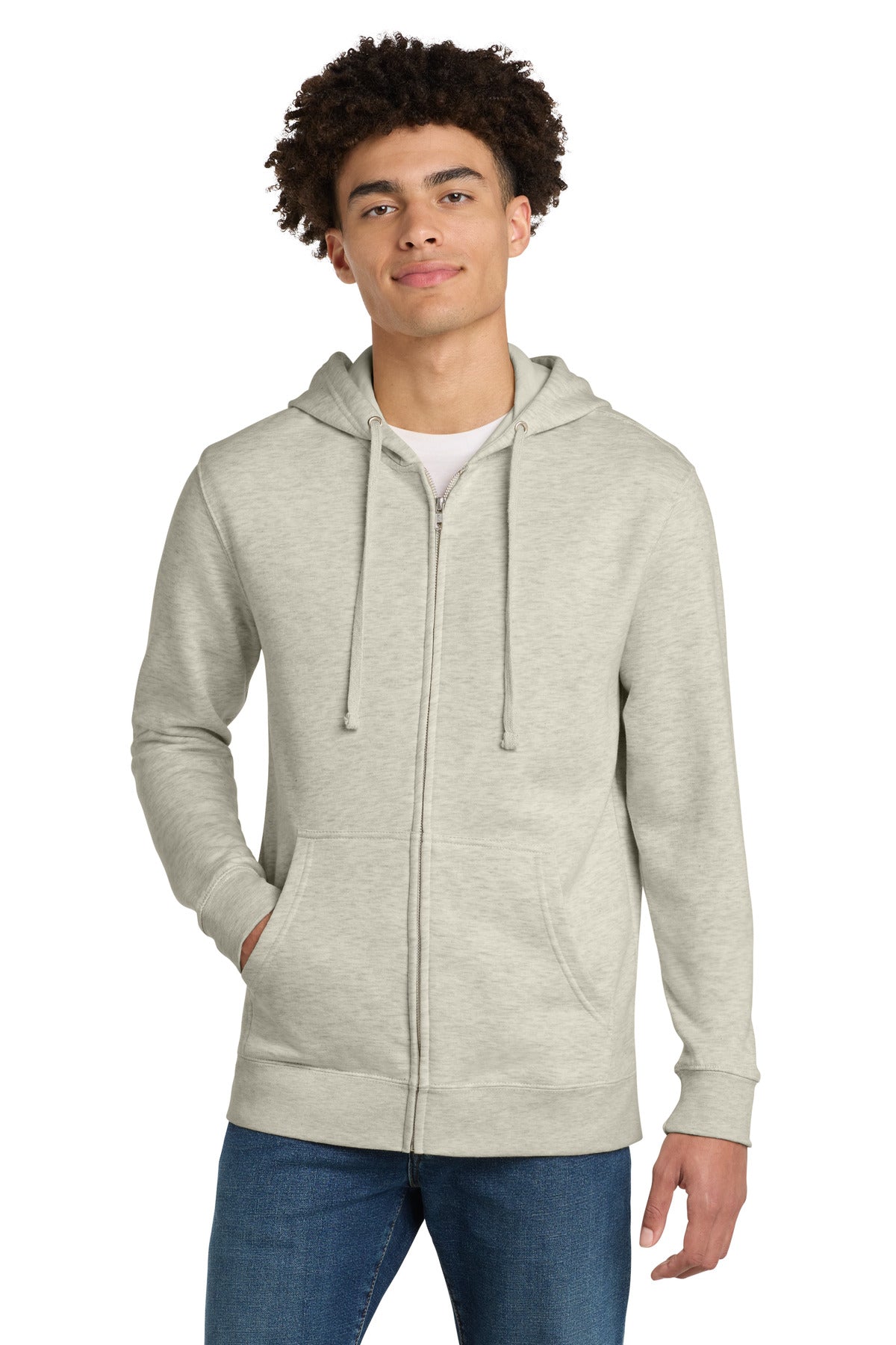 District® V.I.T.™ Fleece Full-Zip Hoodie - Oatmeal Heather - XS