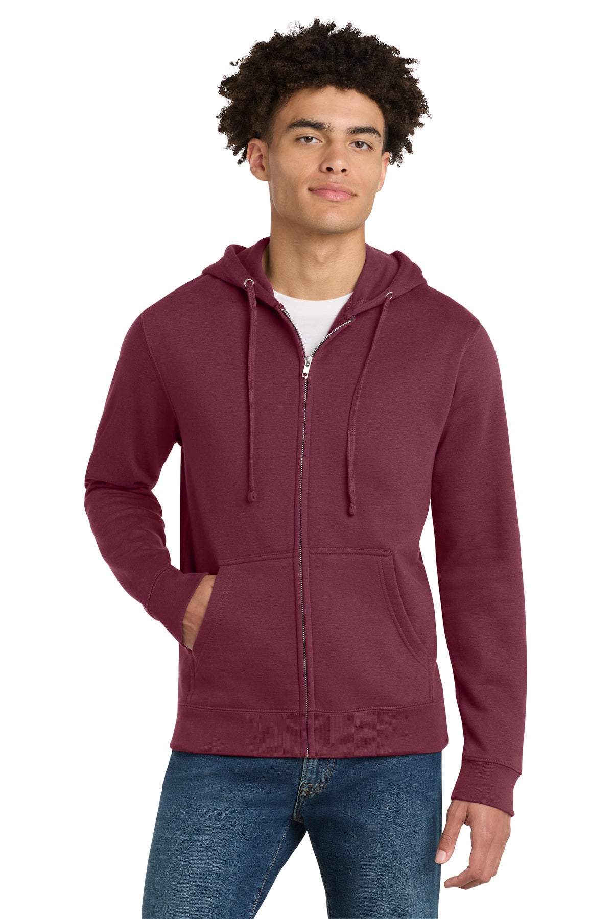 District® V.I.T.™ Fleece Full-Zip Hoodie - Plum - XS