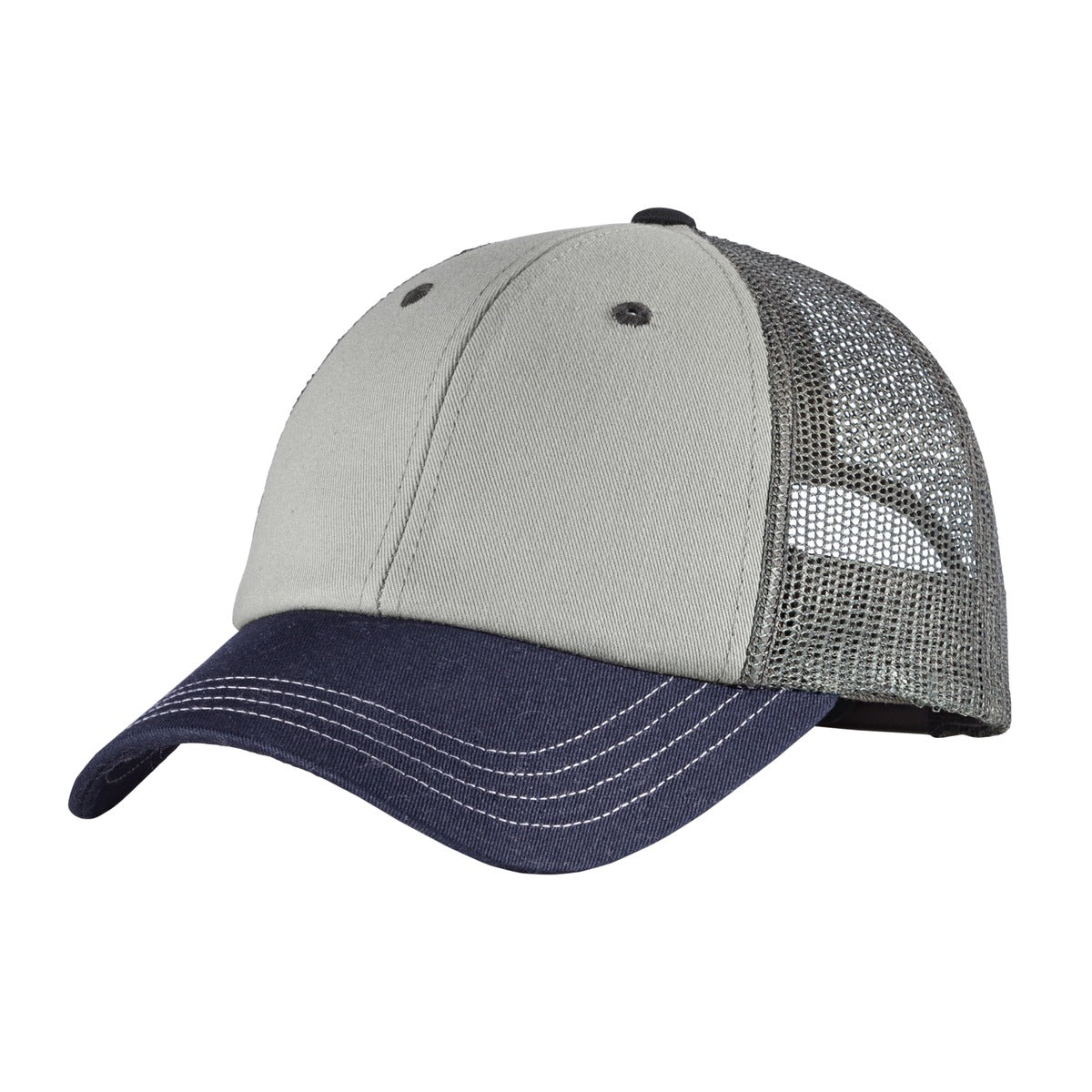 District ® Tri-Tone Mesh Back Cap - Chrome/ New Navy/ Charcoal - OSFA