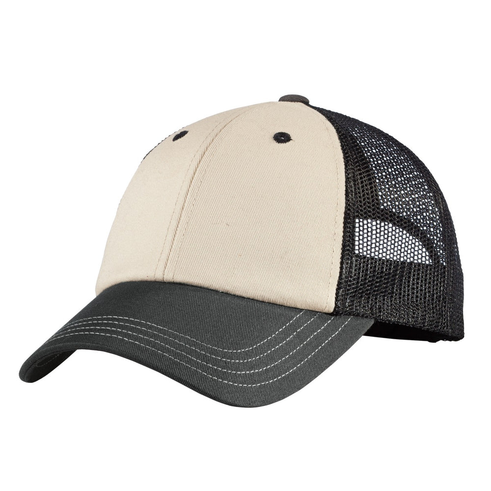District ® Tri-Tone Mesh Back Cap - Sandstone/ Charcoal/ Black - OSFA
