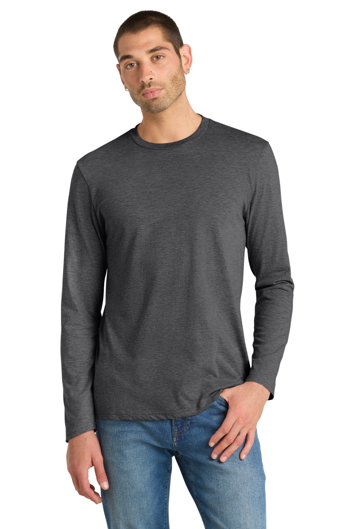 District ® Very Important Tee ® Long Sleeve - Heathered Charcoal - XS