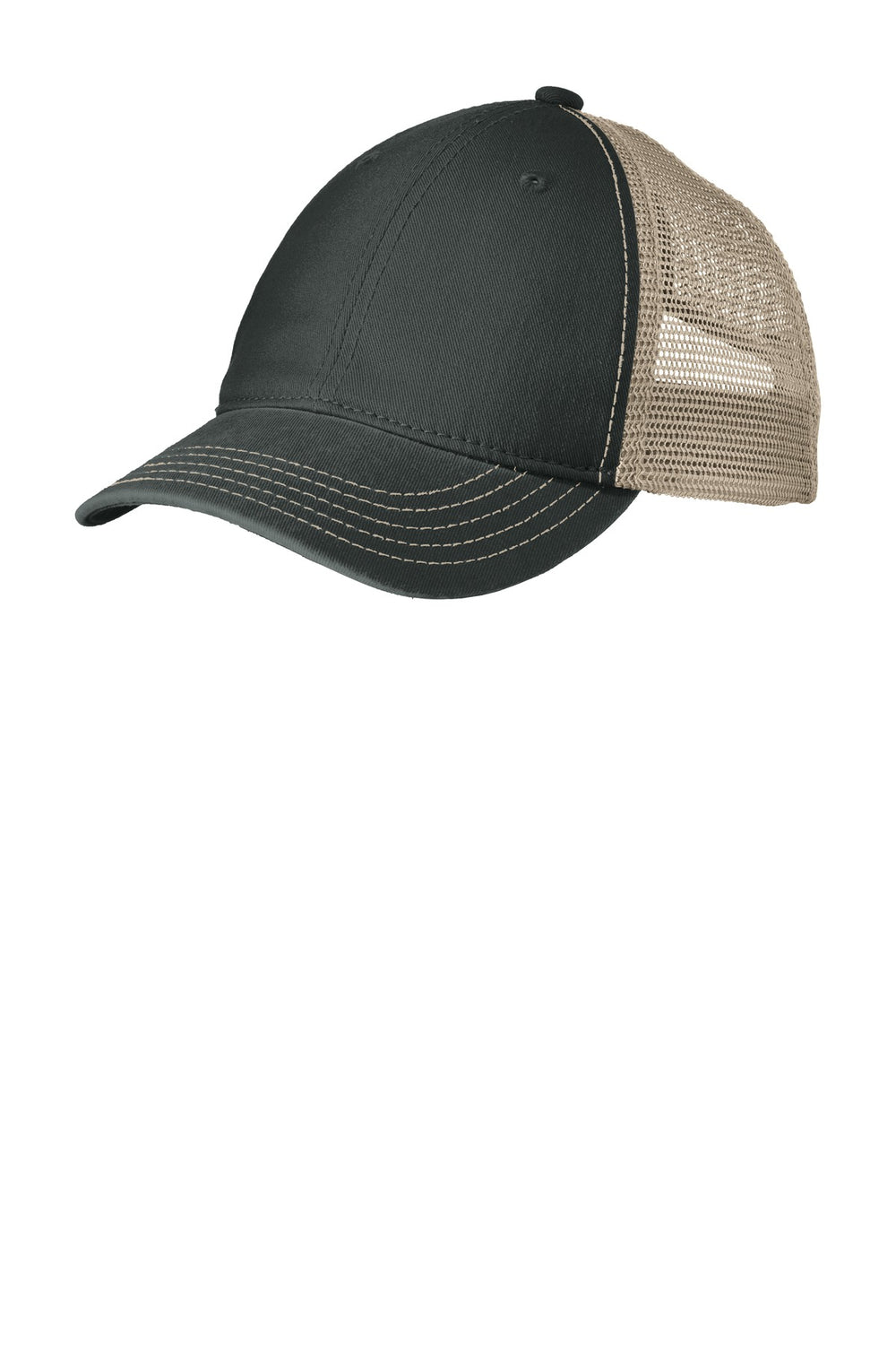 District ® Super Soft Mesh Back Cap - Black/ Khaki - OSFA