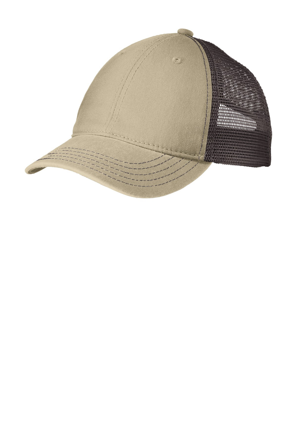 District ® Super Soft Mesh Back Cap - Khaki/ Chocolate Brown - OSFA