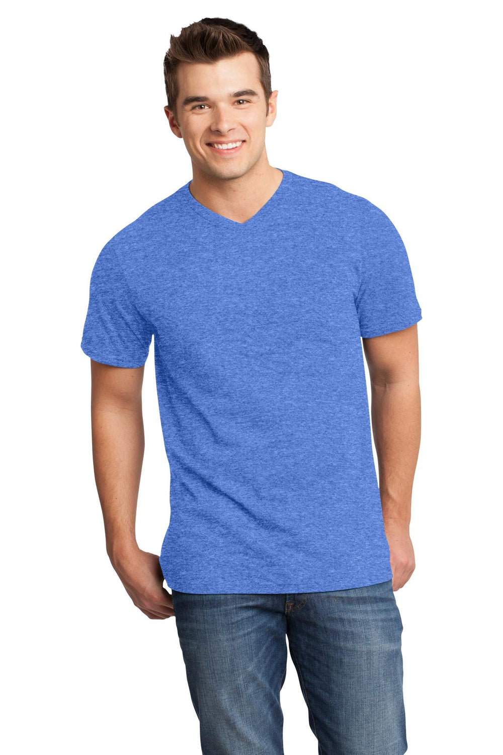 District ® Very Important Tee ® V-Neck - Heathered Royal - XS