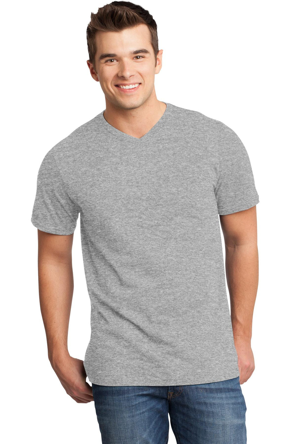 District ® Very Important Tee ® V-Neck - Light Heather Grey - XS