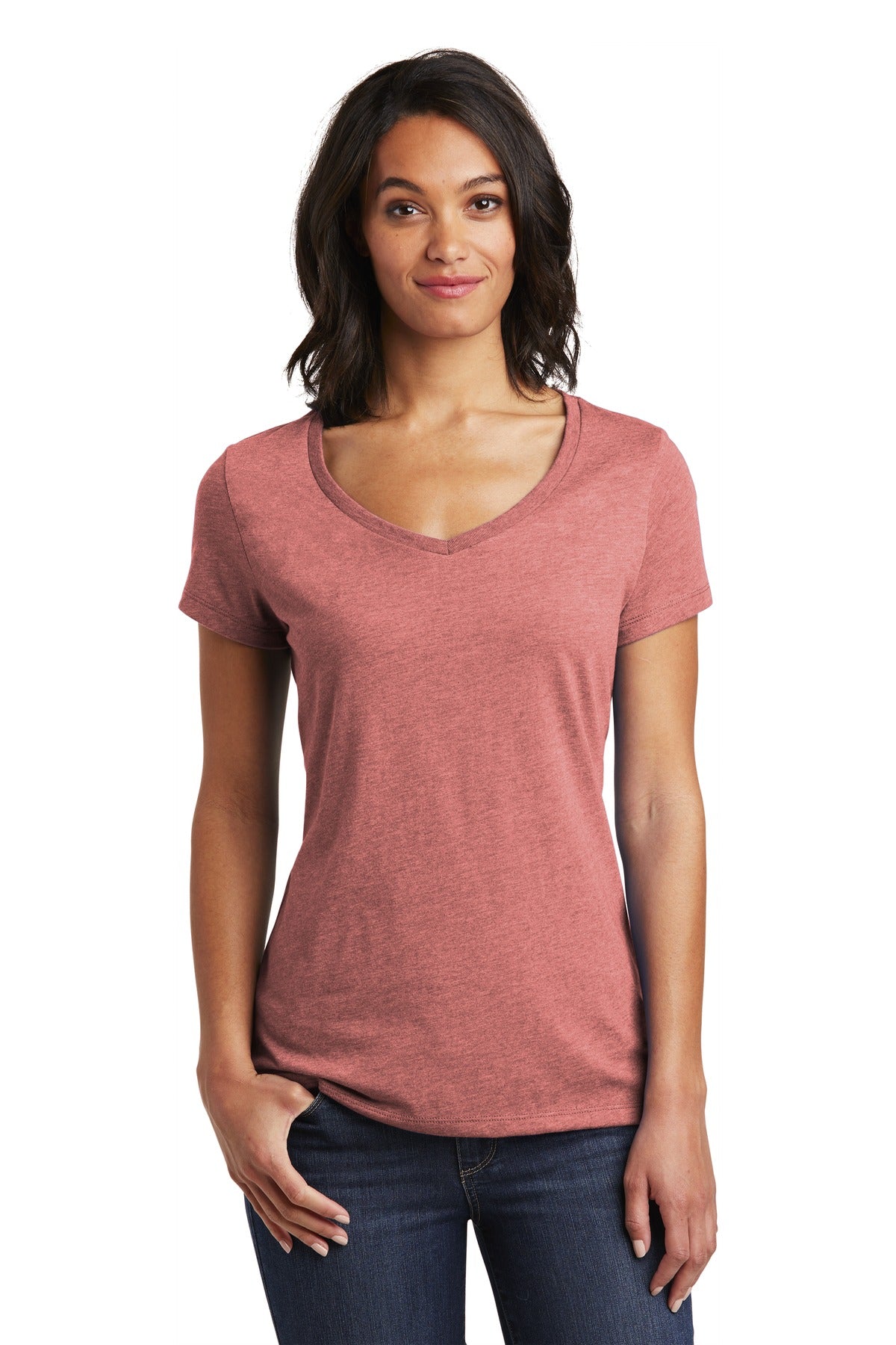 District ® Women’s Very Important Tee ® V-Neck - Blush Frost - XS