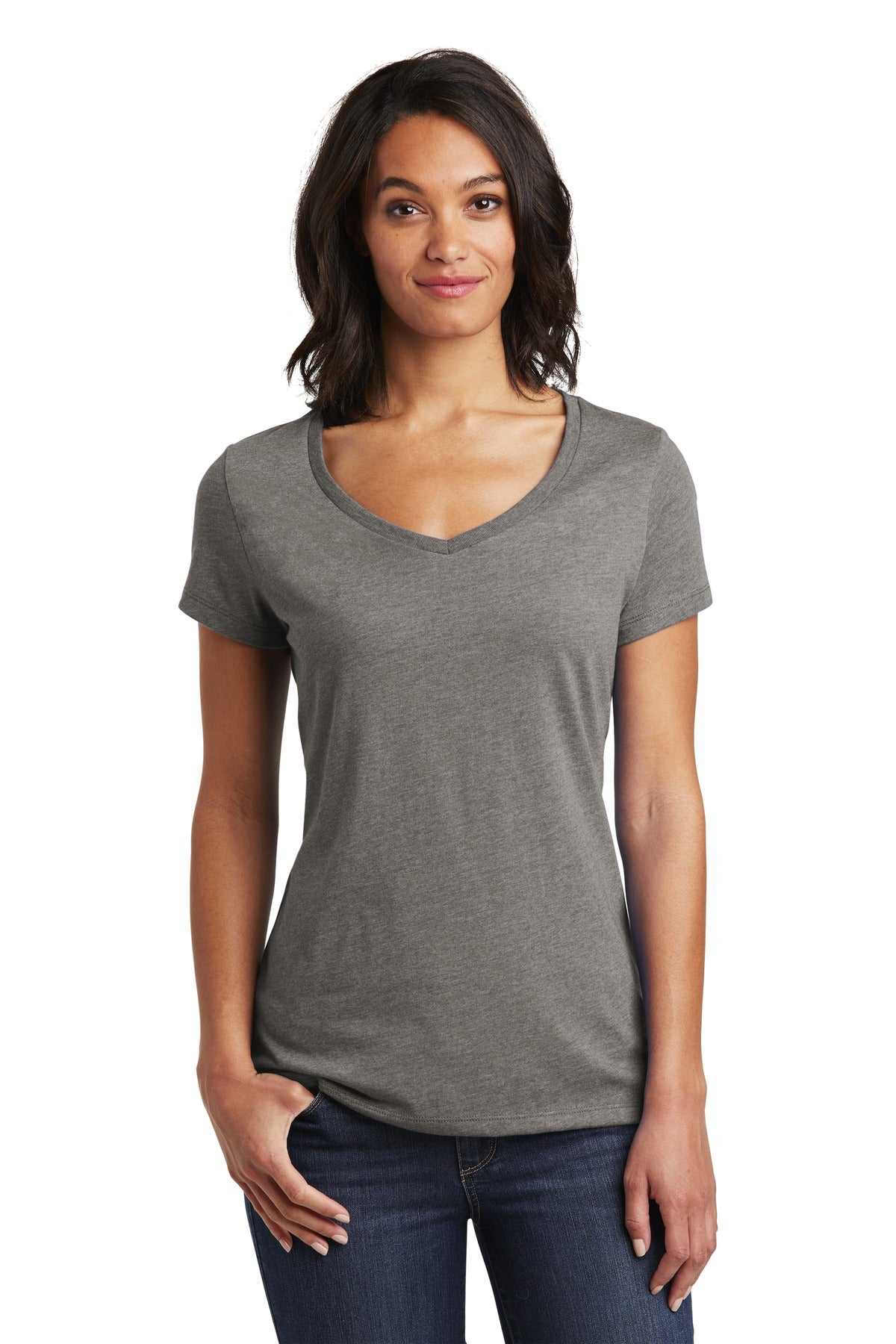District ® Women’s Very Important Tee ® V-Neck - Grey Frost - XS