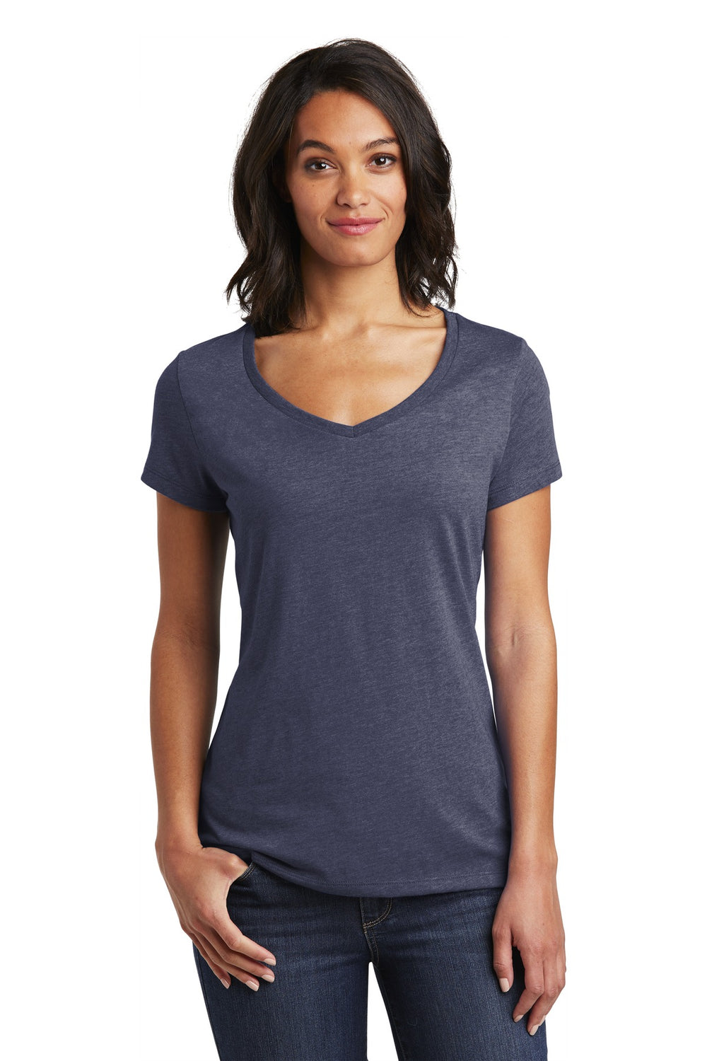 District ® Women’s Very Important Tee ® V-Neck - Heathered Navy - XS