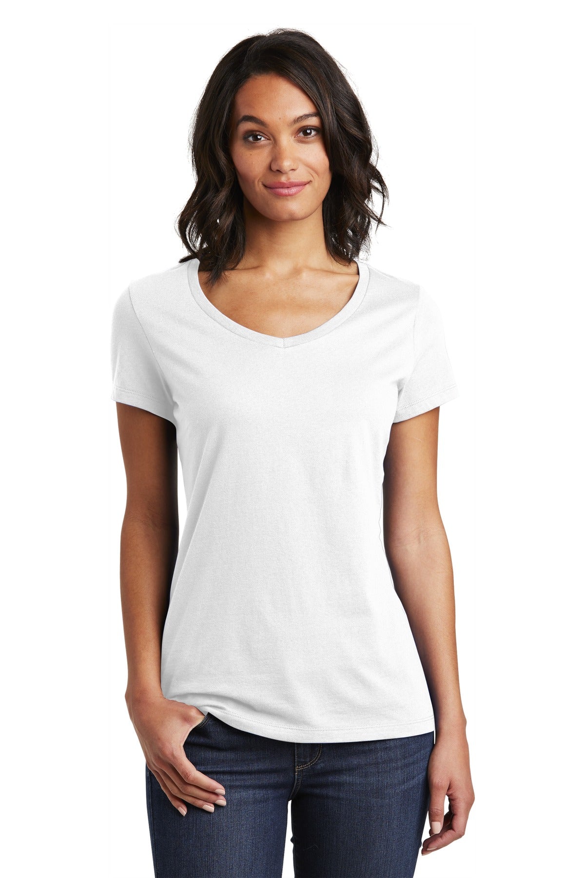 District ® Women’s Very Important Tee ® V-Neck - White - XS