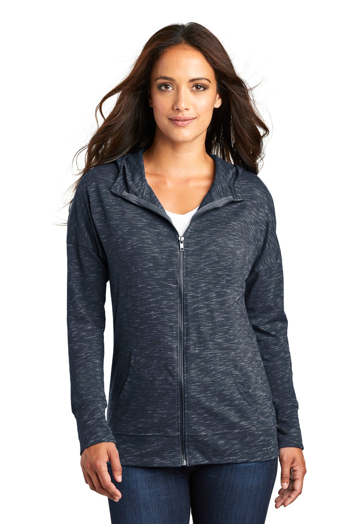 District ® Women’s Medal Full-Zip Hoodie - New Navy - XS