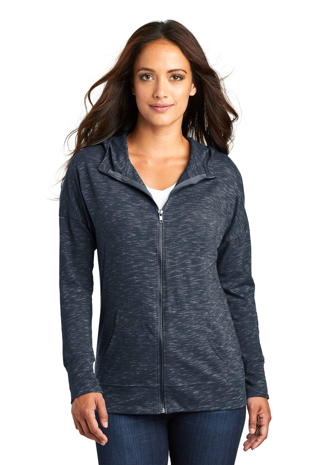 District ® Women’s Medal Full-Zip Hoodie - New Navy - XS
