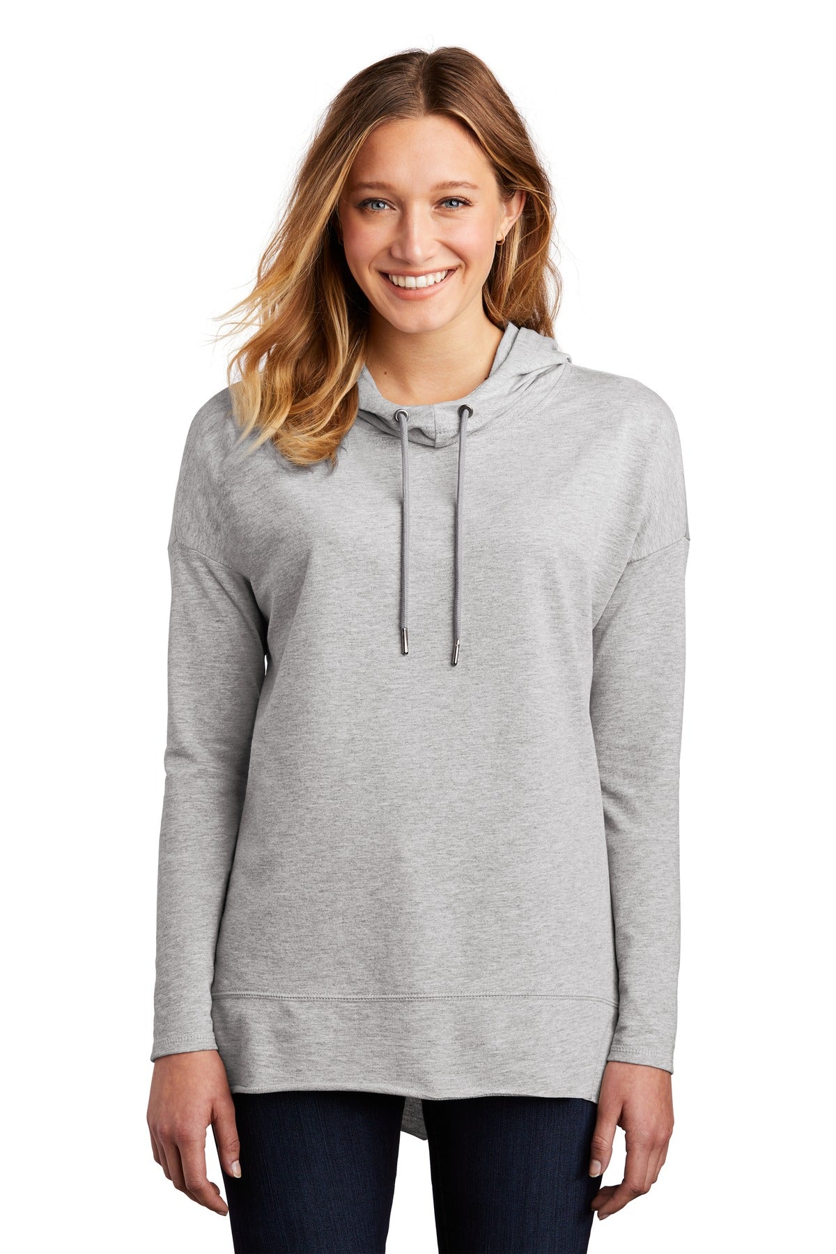 District ® Women’s Featherweight French Terry ™ Hoodie - Light Heather Grey - XS