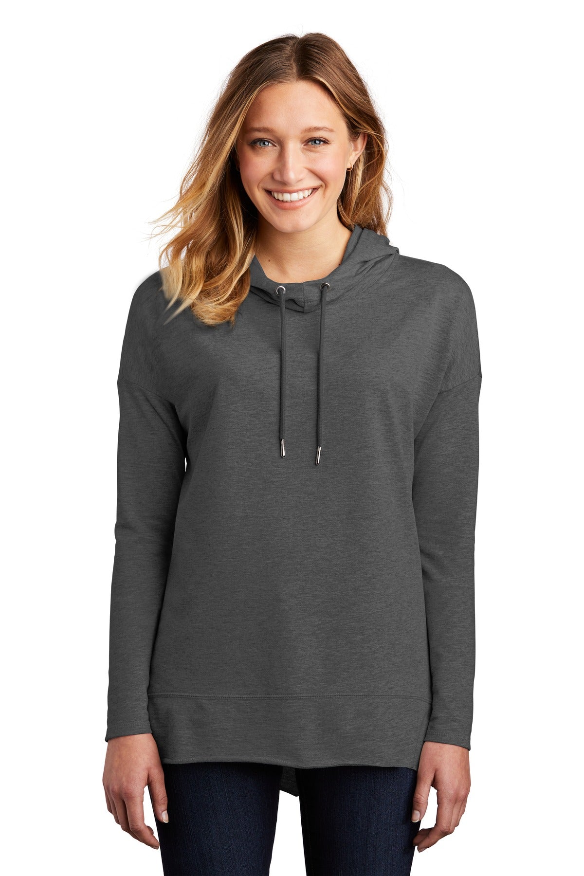 District ® Women’s Featherweight French Terry ™ Hoodie - Washed Coal - XS