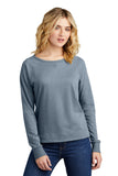 District® Women’s Featherweight French Terry™ Long Sleeve Crewneck - Flint Blue Heather - XS