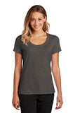 District ® Women’s Flex Scoop Neck Tee - Heathered Charcoal - XS