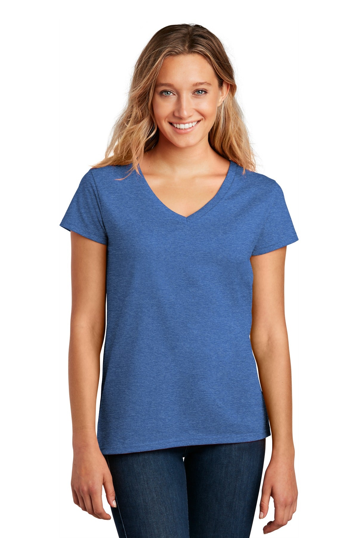 District ® Women’s Re-Tee ® V-Neck - Blue Heather - XS